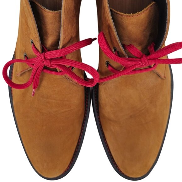 Donald J. Pliner Italy Brown Suede Chukka Boots Mens size 8.5 Dress Casual Shoes - Picture 2 of 11